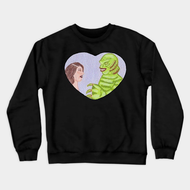 Creature Love Crewneck Sweatshirt by tesiamarieart